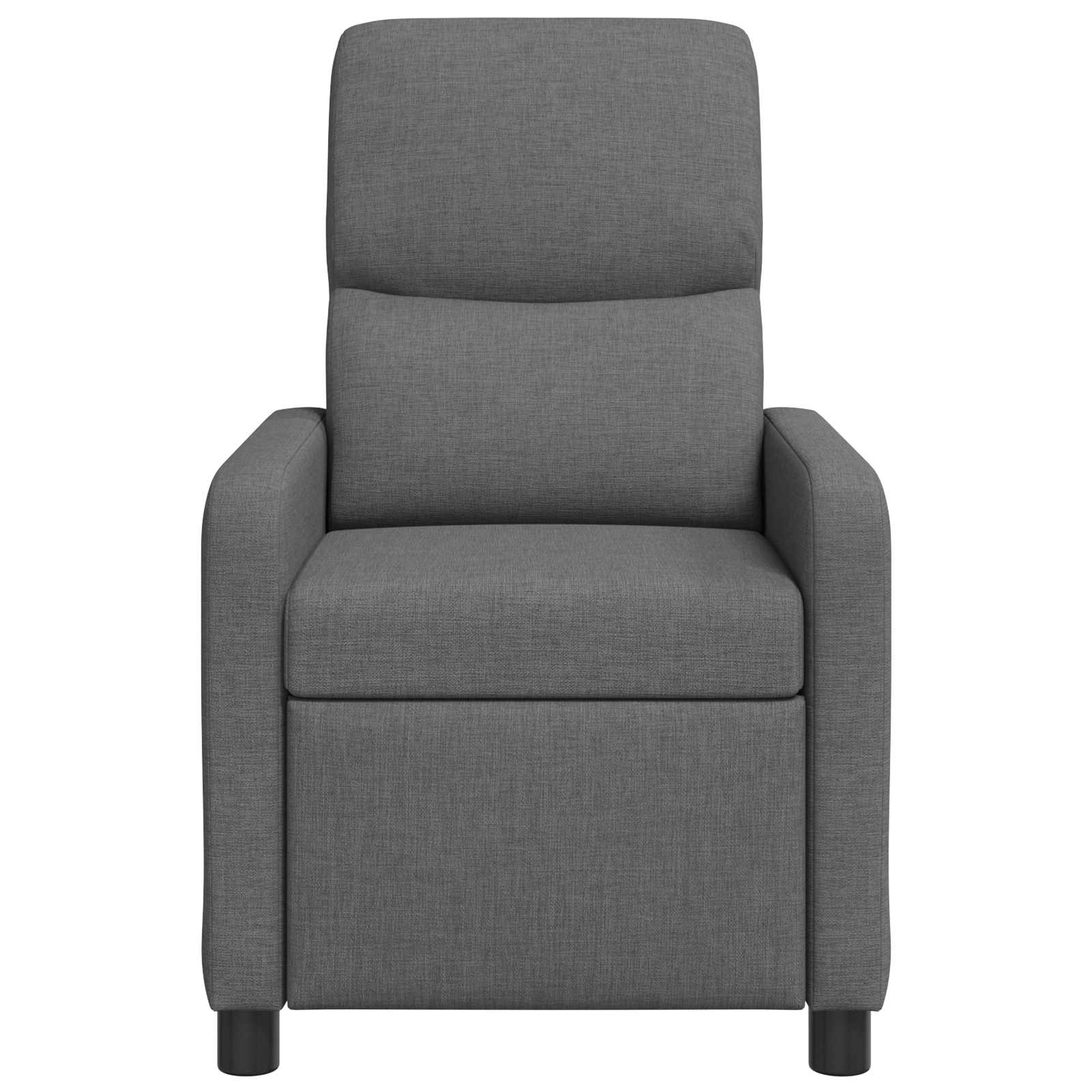 Massage Recliner Donkergrijs Stof