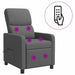 Massage Recliner Donkergrijs Stof