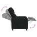 Relaxfauteuil Zwart Stof