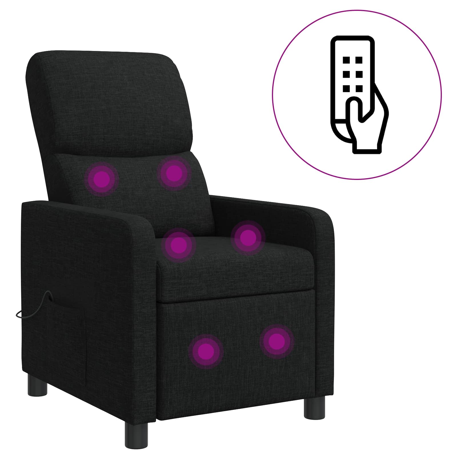 Relaxfauteuil Zwart Stof