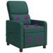 Massage Recliner Donkergroen Stof