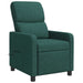 Massage Recliner Donkergroen Stof