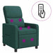Massage Recliner Donkergroen Stof