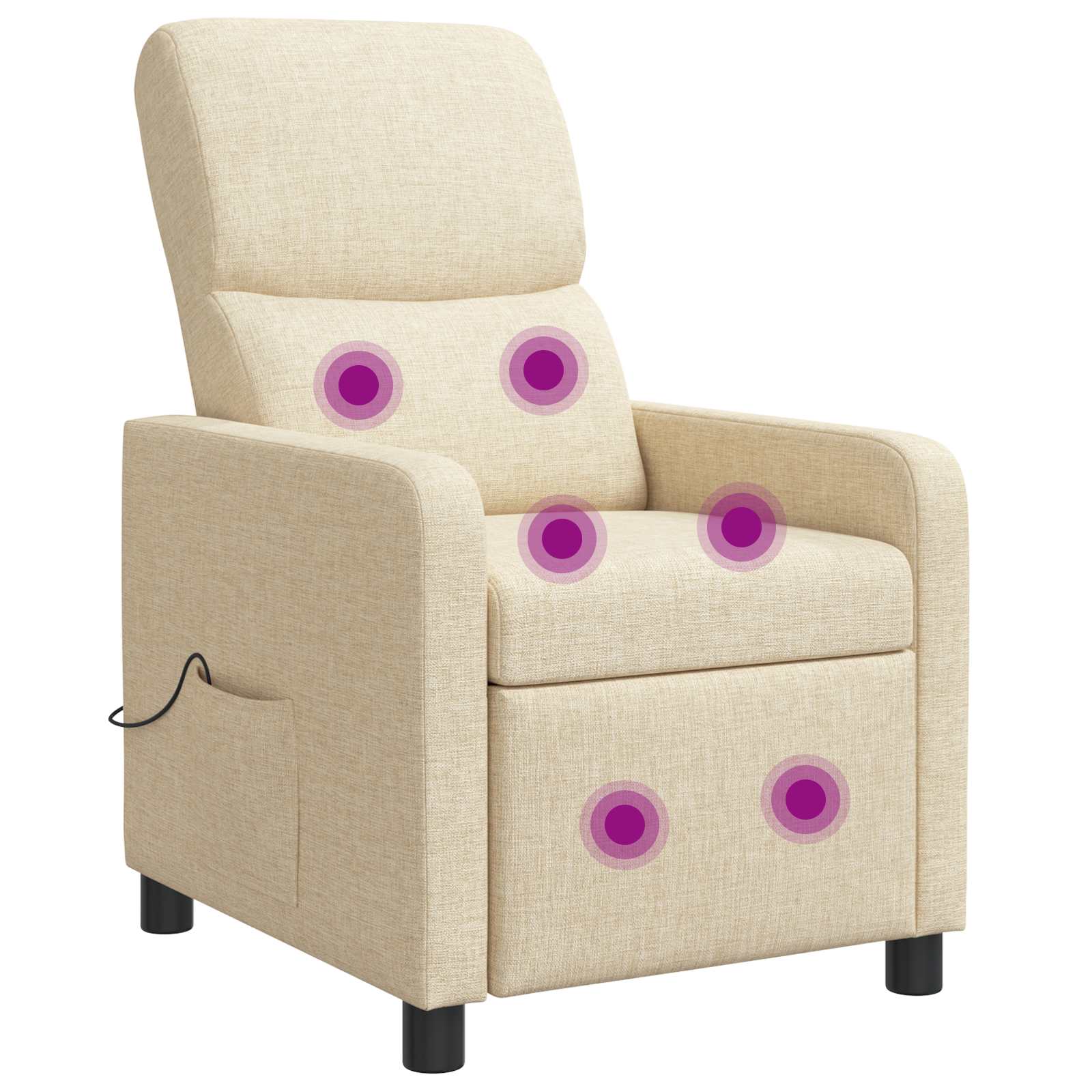 Relaxfauteuil Crèmekleurig Stof