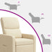 Relaxfauteuil Crèmekleurig Stof