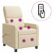 Relaxfauteuil Crèmekleurig Stof