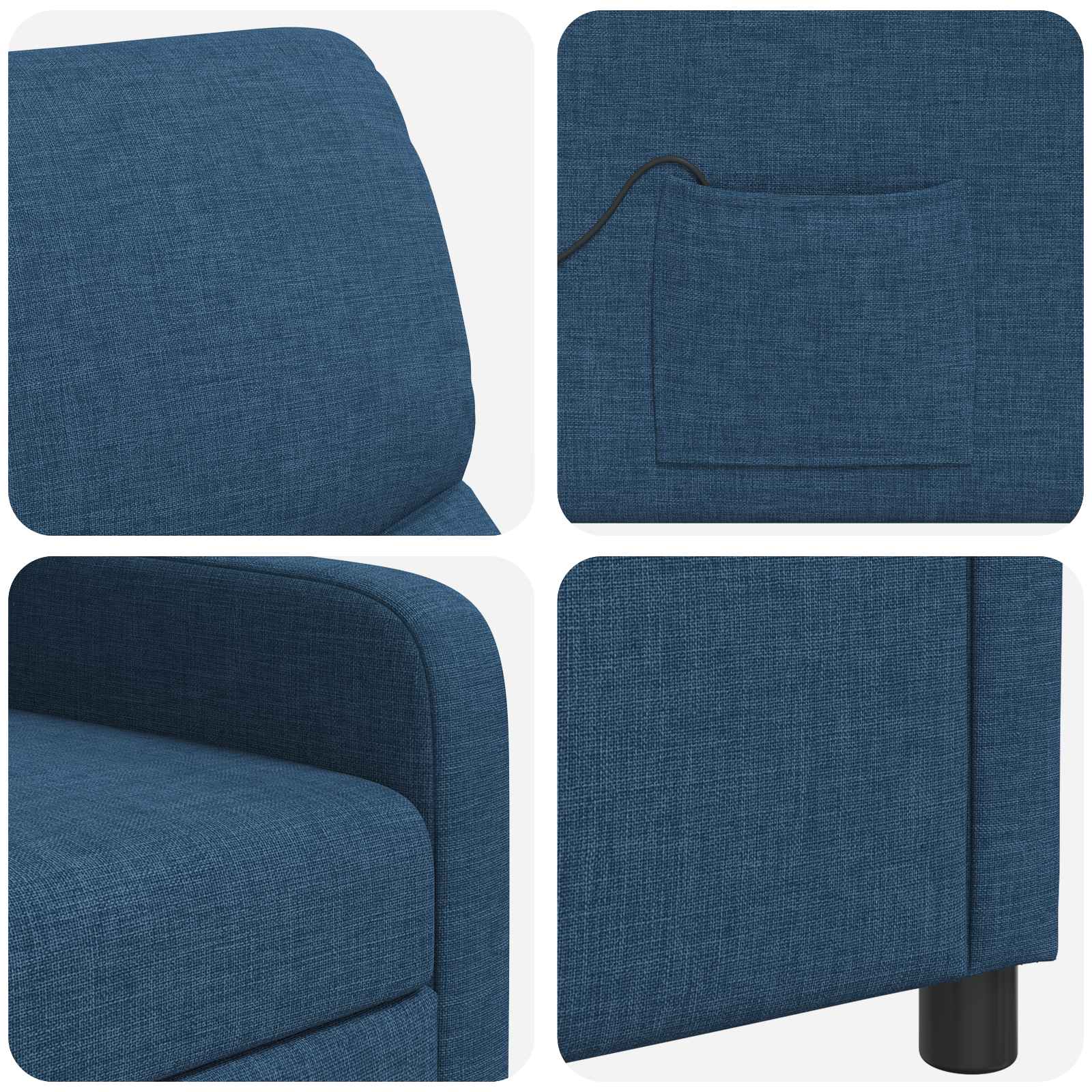 Relaxfauteuil Blauw Stof