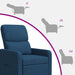 Relaxfauteuil Blauw Stof