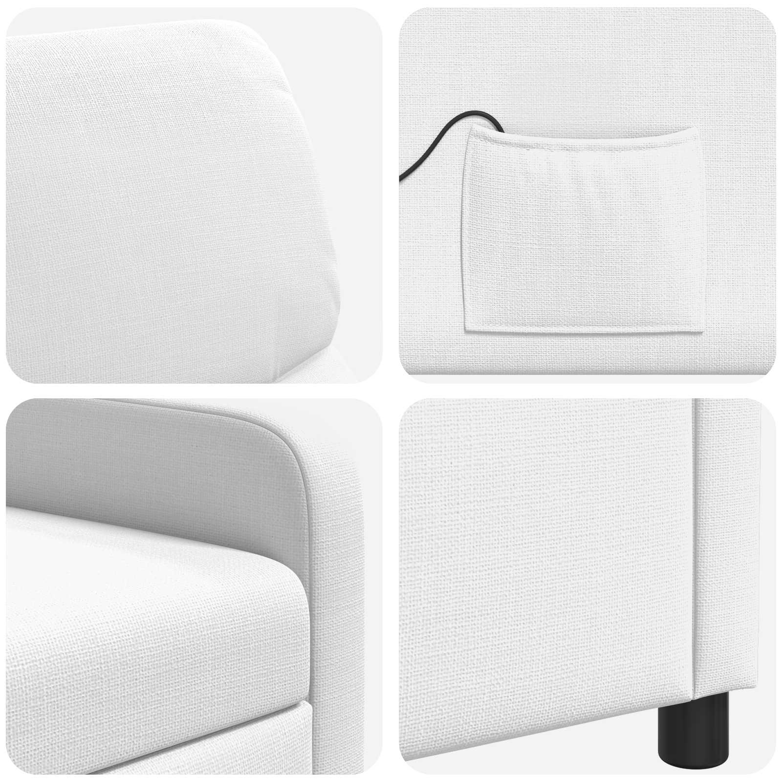 Relaxfauteuil Wit Stof