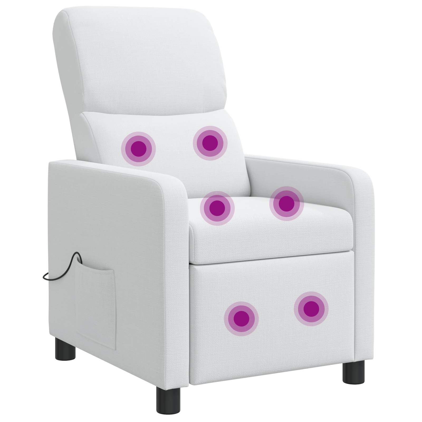 Relaxfauteuil Wit Stof
