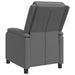 Relaxfauteuil Grijs Kunstleer