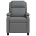 Relaxfauteuil Grijs Kunstleer