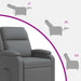 Relaxfauteuil Grijs Kunstleer