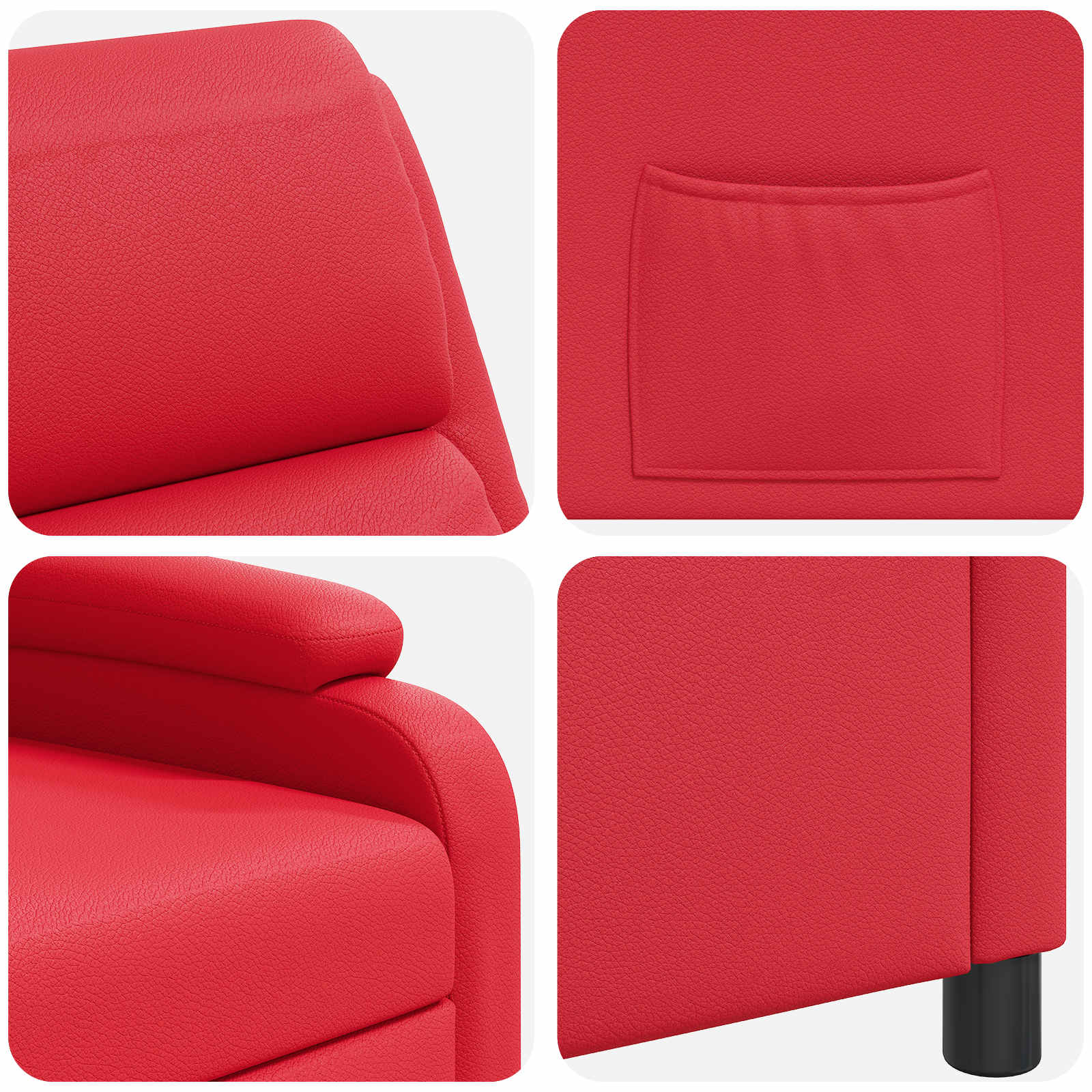 Relaxfauteuil Rood Kunstleer