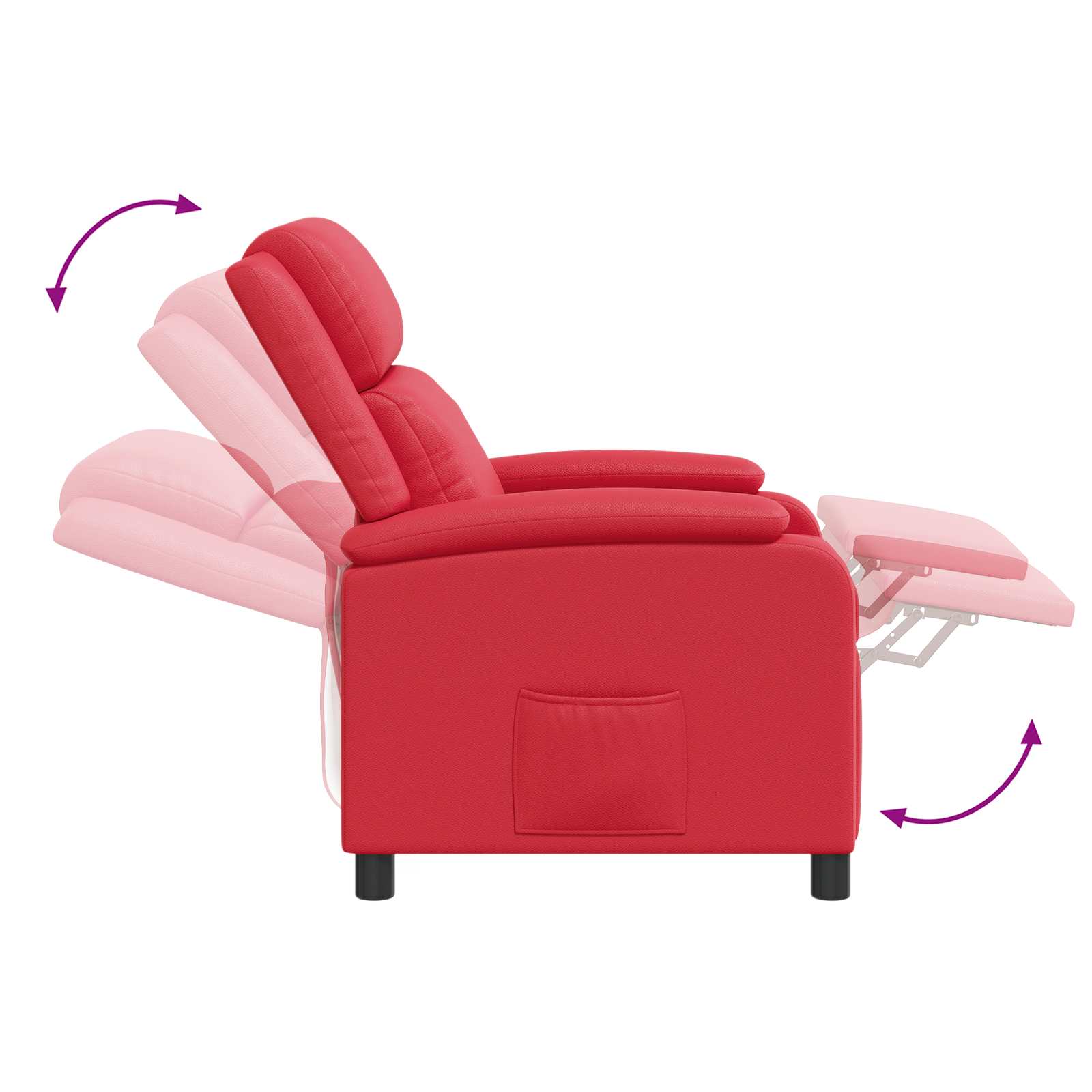 Relaxfauteuil Rood Kunstleer