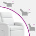Relaxfauteuil Wit Kunstleer