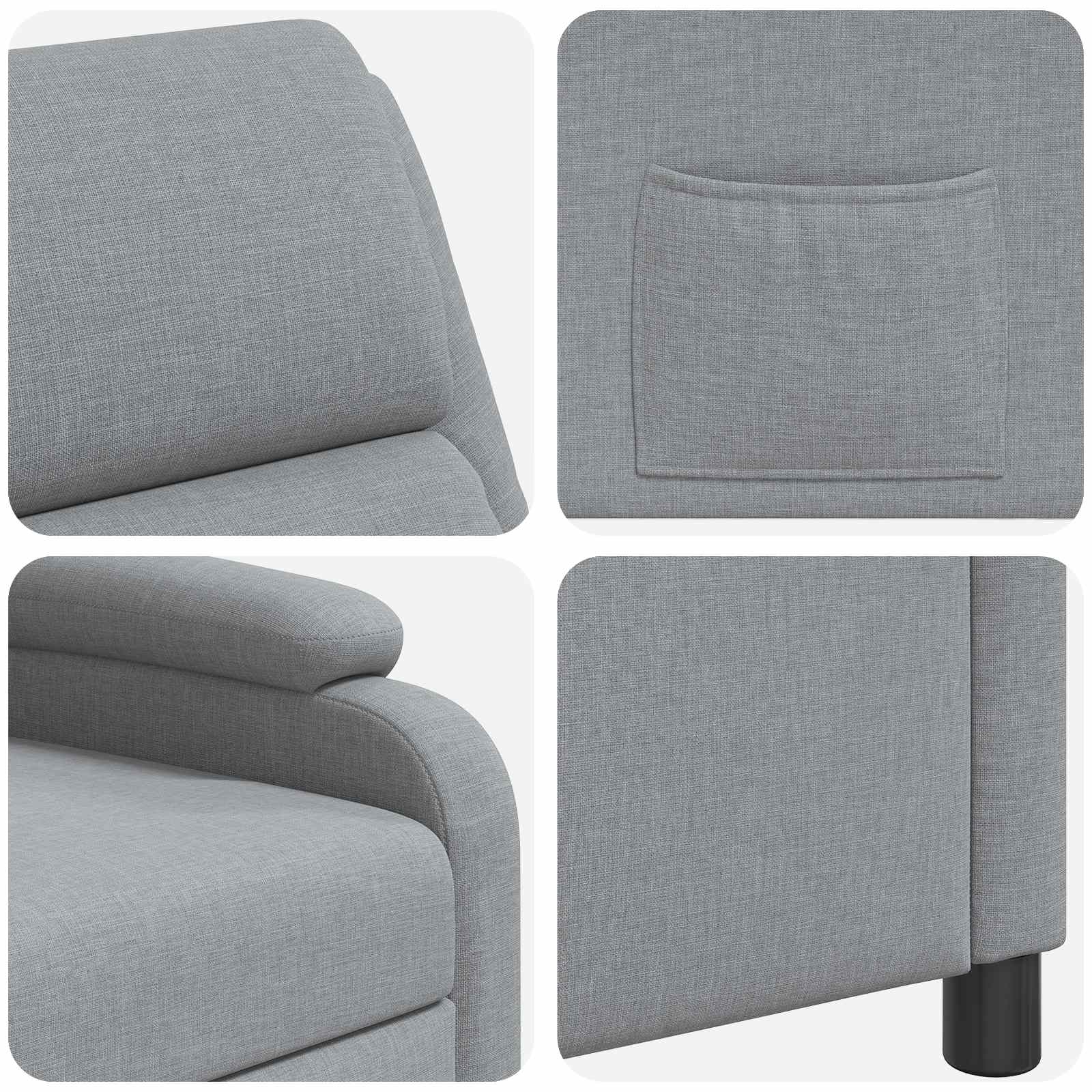 Relaxfauteuil Lichtgrijs Stof
