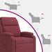 Relaxfauteuil Wijnrood Stof
