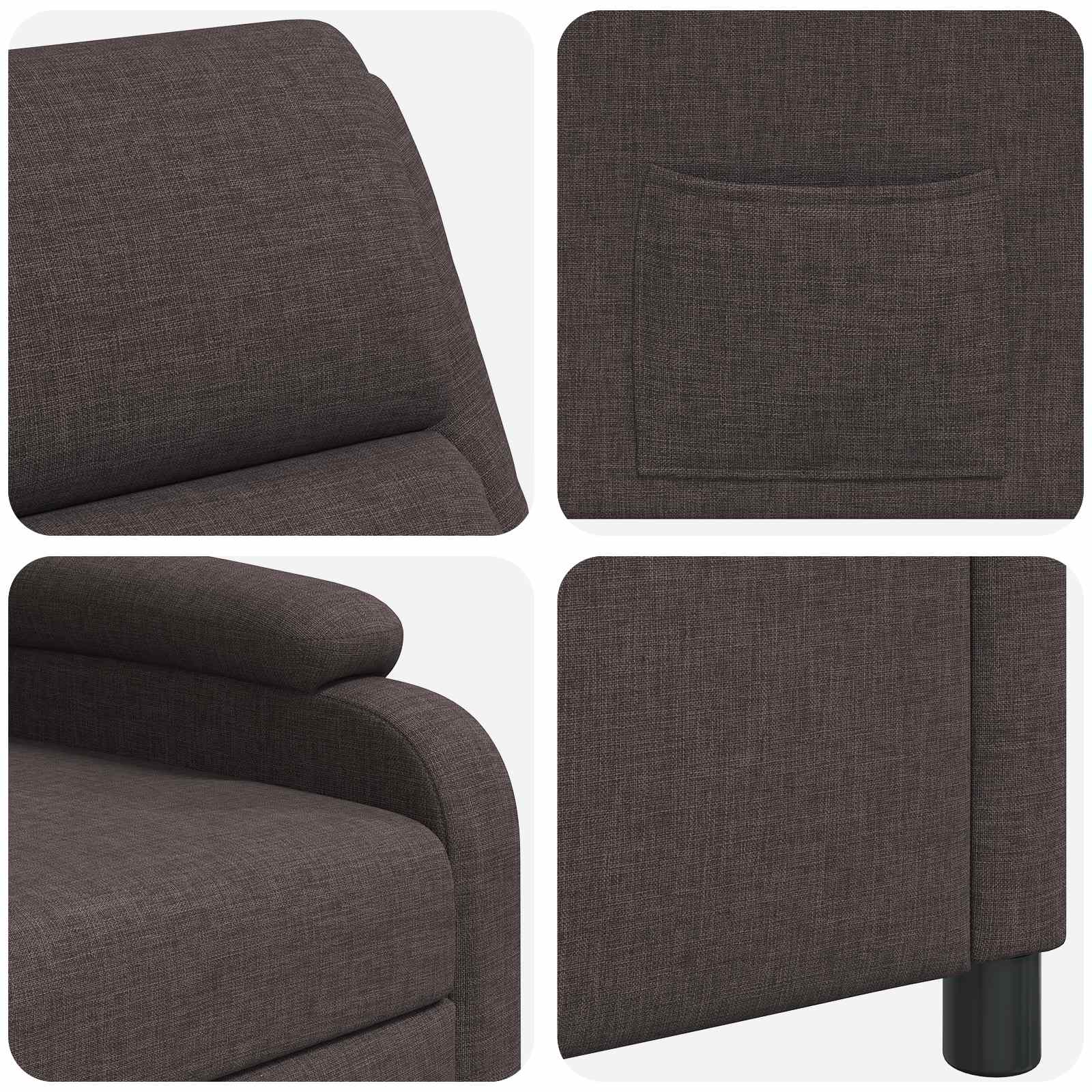 Relaxfauteuil Donkerbruin Stof