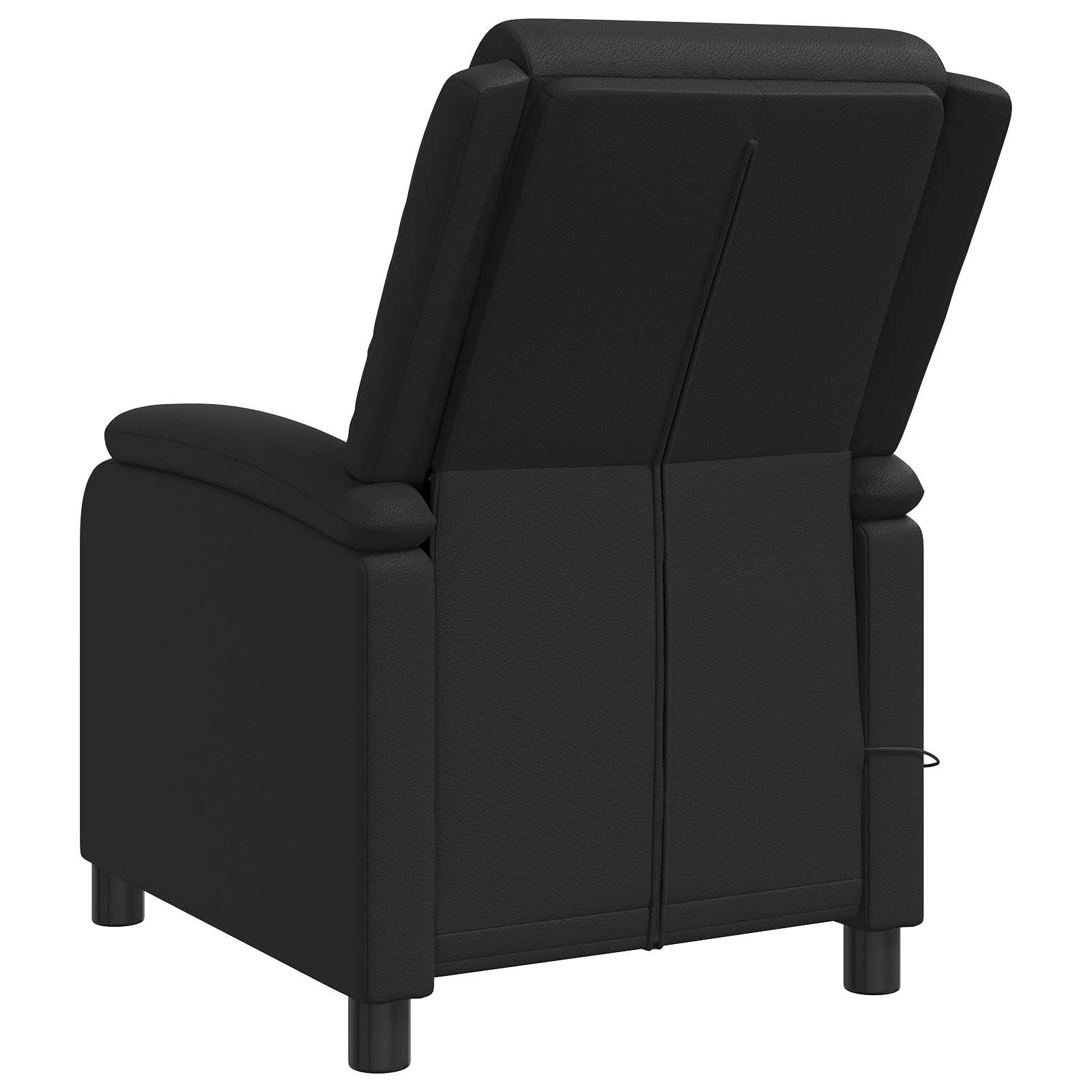Massage Recliner Zwart Kunstleer