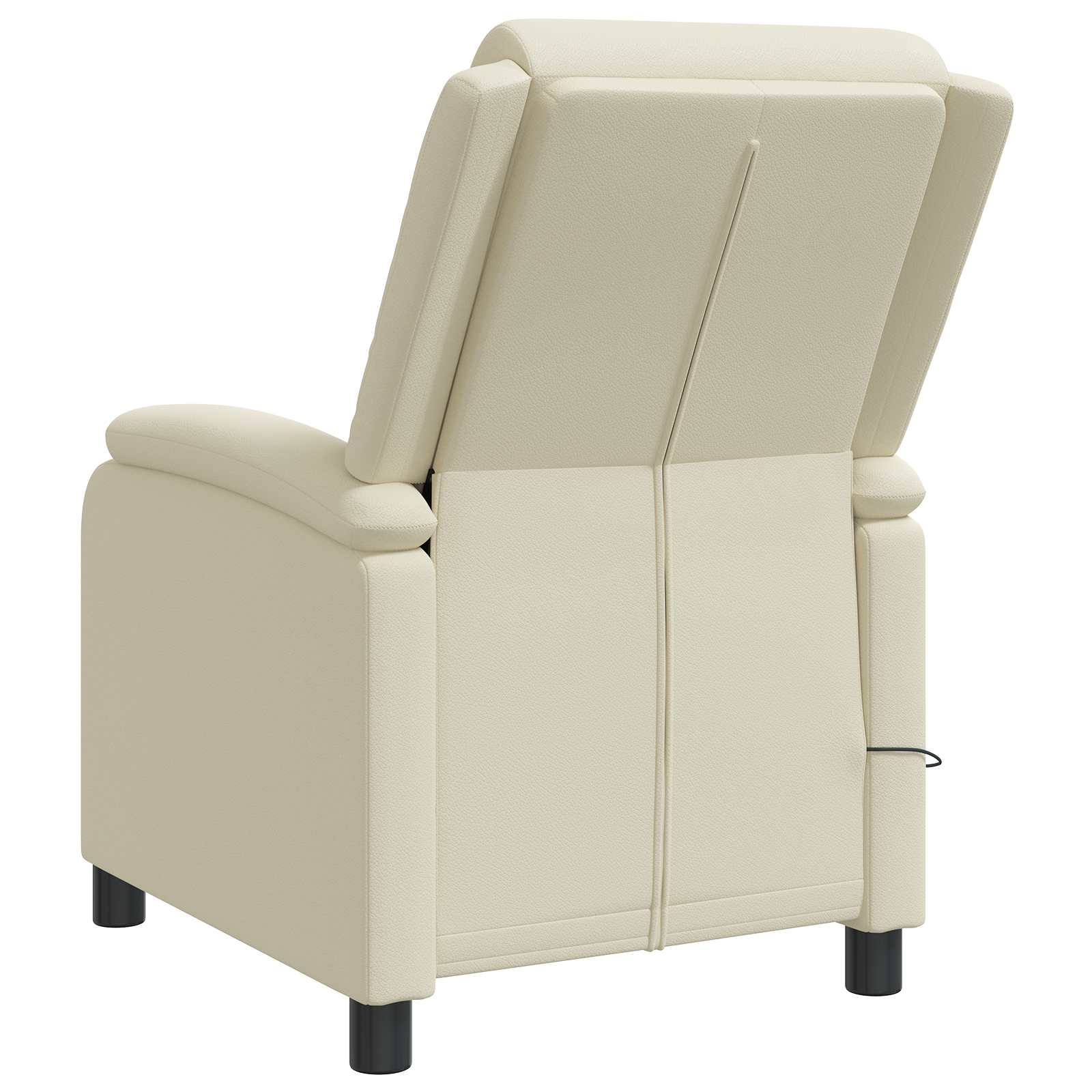 Massage Recliner Crèmekleurig Kunstleer