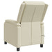 Massage Recliner Crèmekleurig Kunstleer