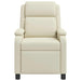 Massage Recliner Crèmekleurig Kunstleer