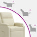 Massage Recliner Crèmekleurig Kunstleer