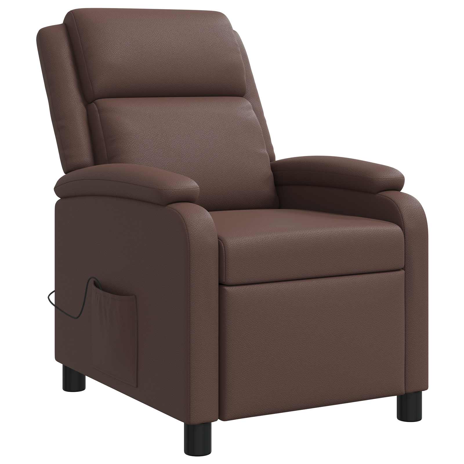 Massage Recliner Bruin Kunstleer