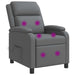 Massage Recliner Grijs Kunstleer