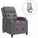 Massage Recliner Grijs Kunstleer