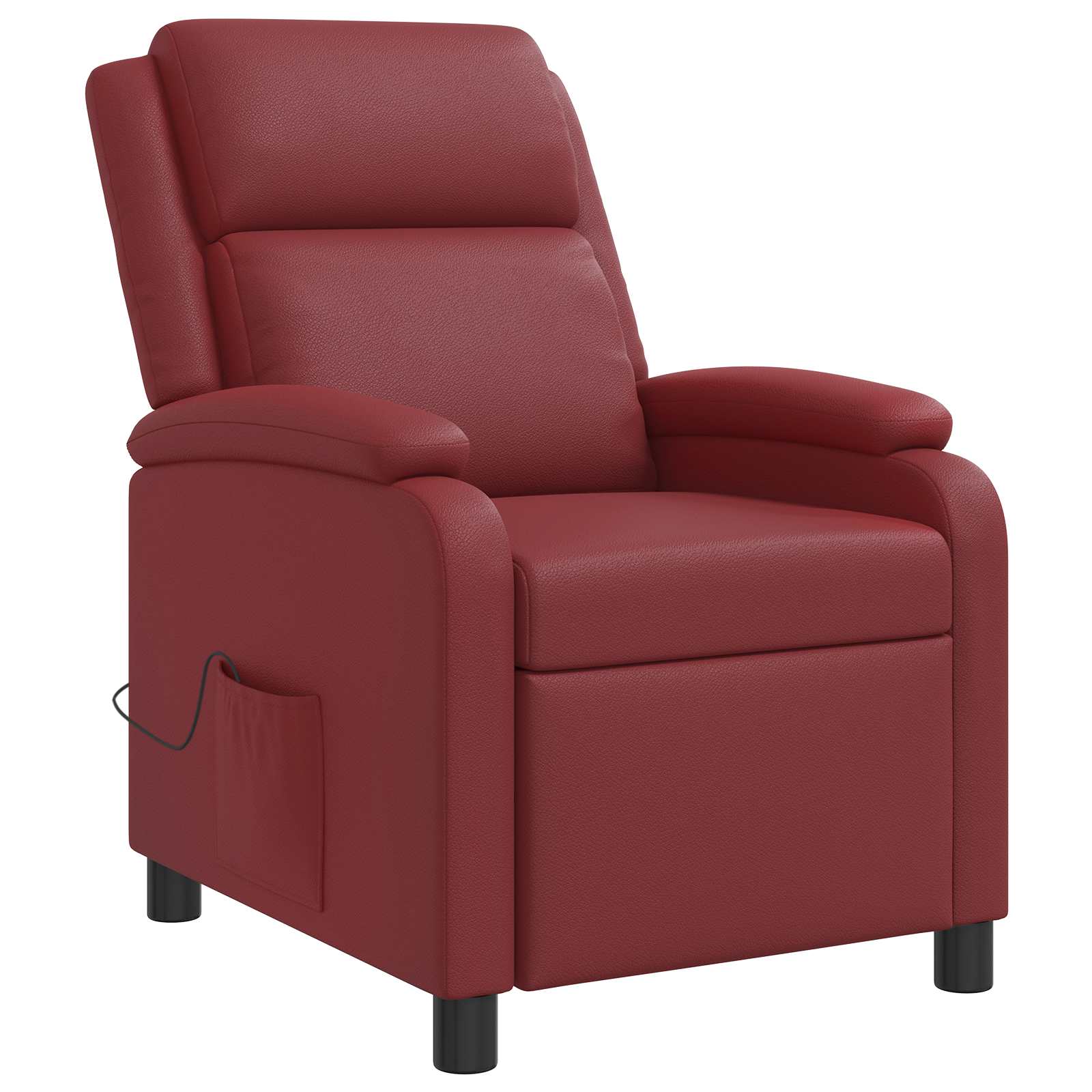 Massage Recliner Wijnrood Kunstleer