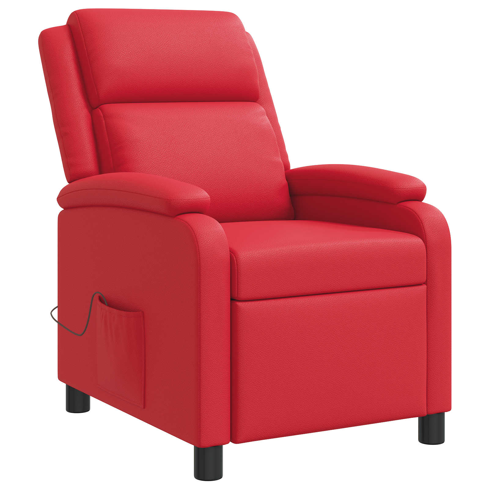 Massage Recliner Rood Kunstleer