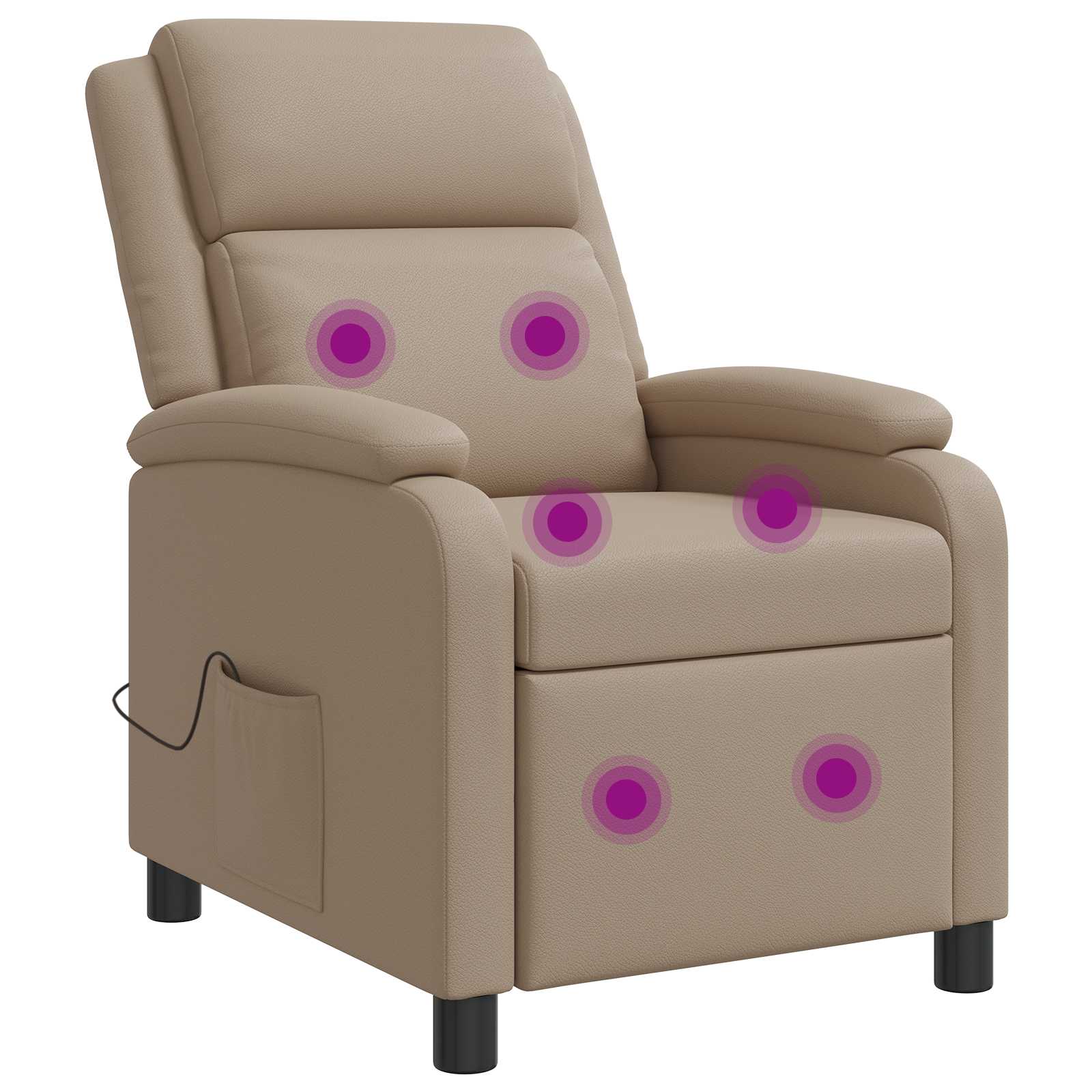 Massage Recliner Cappuccino Kunstleer