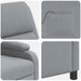 Massage Recliner Lichtgrijs Stof