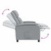 Massage Recliner Lichtgrijs Stof