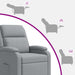 Massage Recliner Lichtgrijs Stof