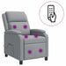 Massage Recliner Lichtgrijs Stof