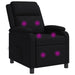 Massage Recliner Zwart Stof