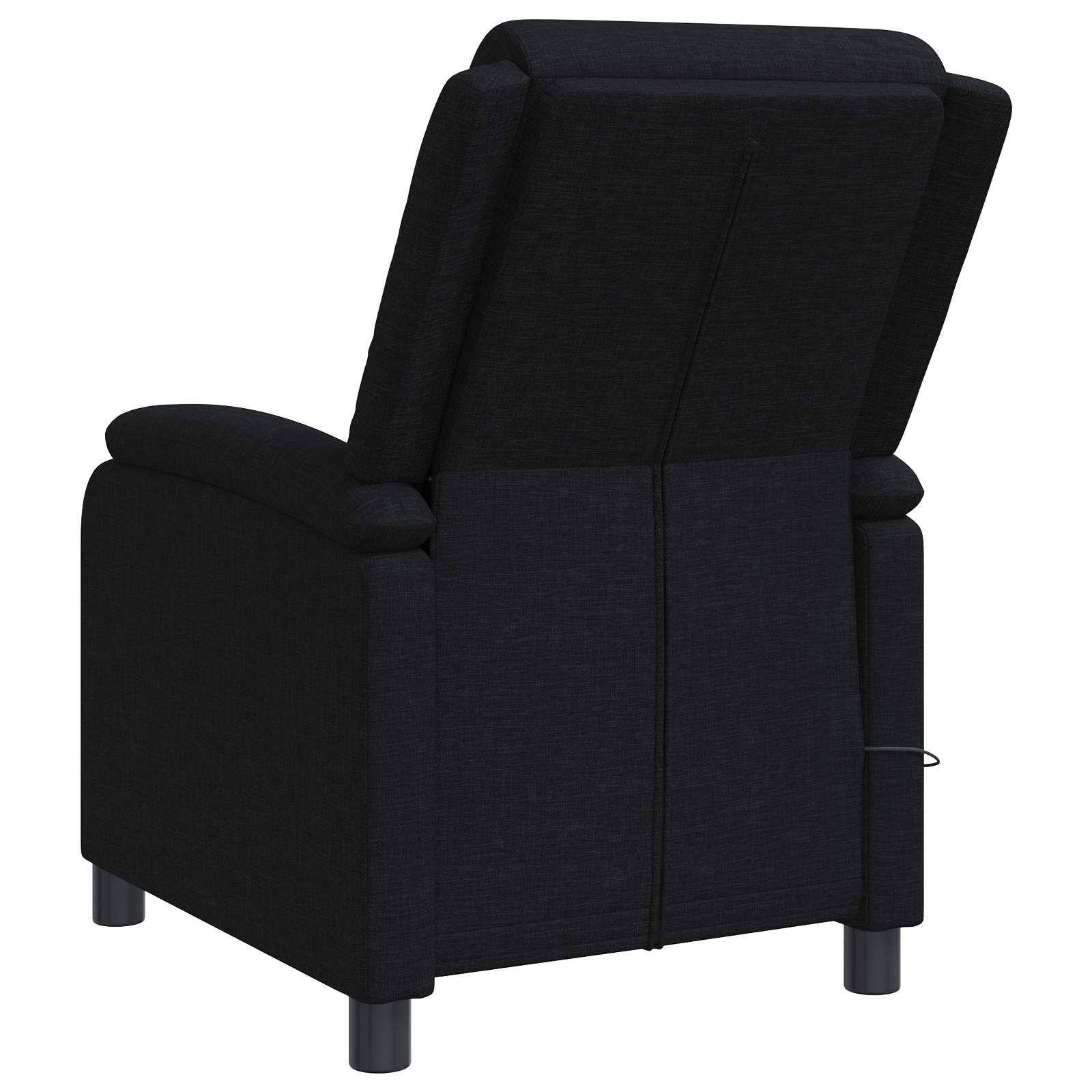 Massage Recliner Zwart Stof