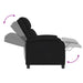 Massage Recliner Zwart Stof