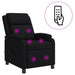 Massage Recliner Zwart Stof