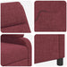 Massage Recliner Wijnrood Stof
