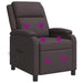 Massage Recliner Donkerbruin Stof