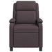 Massage Recliner Donkerbruin Stof