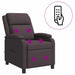 Massage Recliner Donkerbruin Stof