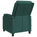 Massage Recliner Donkergroen Stof