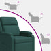 Massage Recliner Donkergroen Stof