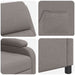Massage Recliner Taupe Stof