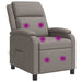 Massage Recliner Taupe Stof
